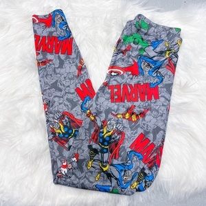 3/$15 Mighty Fine Marvel Character Grey Leggings S